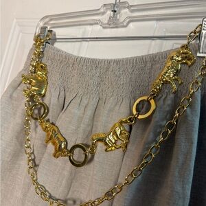 Gold Elephant Chain Belt